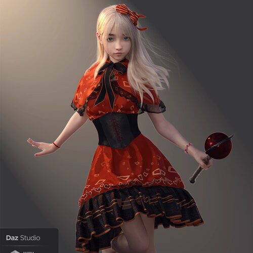DAZ资源 dForce SYee Cute Princess Dress G8F连衣裙(仅服装) IM