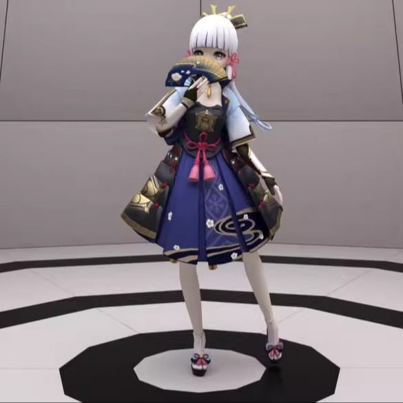 DAZ资源Kamisato Ayaka G8,G8.1卡通少女 含体型,发型,服装 非IM