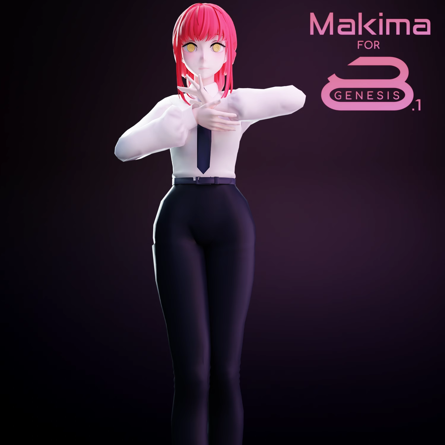daz资源  Makima 卡通美少女  含体型,服装,发型  [非IM]