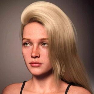 Genesis 仅发型 for 长发气质发型 Hair Wave Side