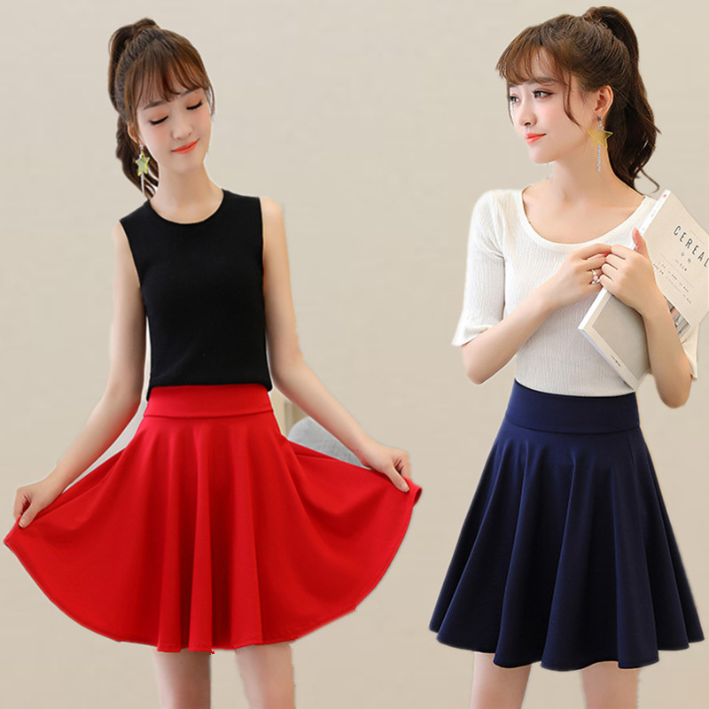 a字松紧高腰女春秋2020新款 中长百搭蓬蓬大码半身裤衩百褶伞裙子|msdalam kategori Butik wanita / wanita, skirt - dari Buy2taobao.com untuk memberikan perkhidmatan ejen Taobao profesional membeli