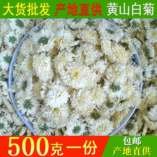 白菊花正品 贡菊非特级贡菊中药材配枸杞花茶 黄山七月菊茶500g散装