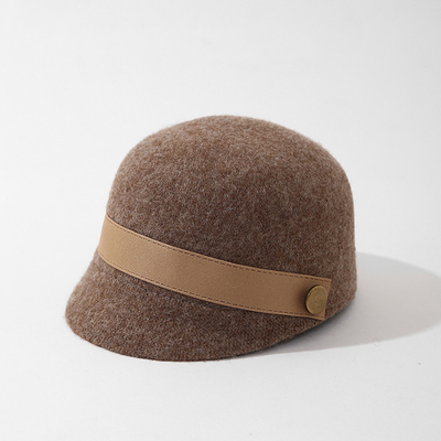 宝宝羊毛鸭舌帽英伦风礼帽马术帽