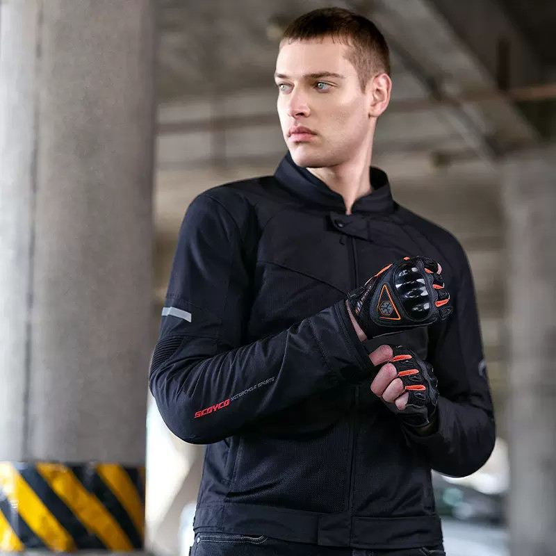 赛羽JK118摩托车夏季骑行服网眼通风透气CE级防护防摔机车服男款