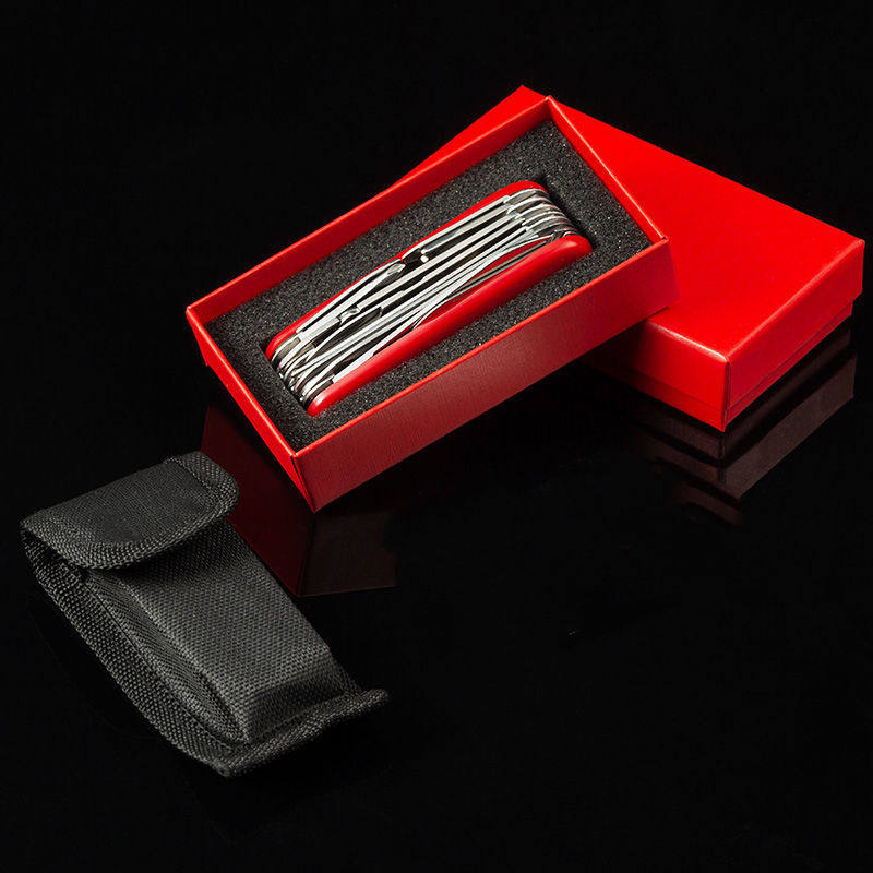 昊霞多功能组合工具男士礼品盒装不锈钢工具野外便携瑞士折叠军刀