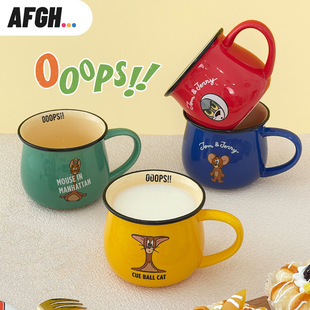 华纳正版猫和老鼠水杯TOMandJERRY周边OOOPS马克杯陶瓷杯套装礼物