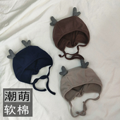 全棉洋气百搭春秋男女宝宝儿童拍照潮帽子可爱网红呆萌婴幼儿胎帽