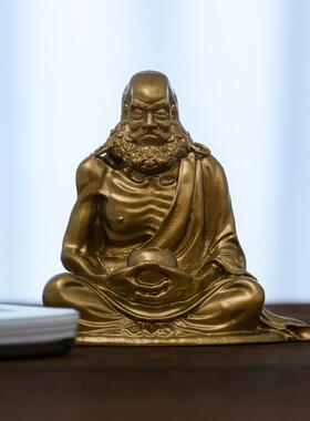 简修行黄铜达摩祖师佛像摆件