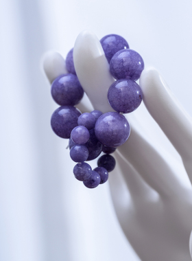 简修行薰衣草玉髓手捻手机链挂件