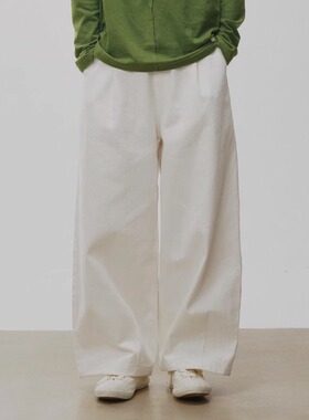 TK's IF【白金台】天然汉麻弯刀橡筋长裤