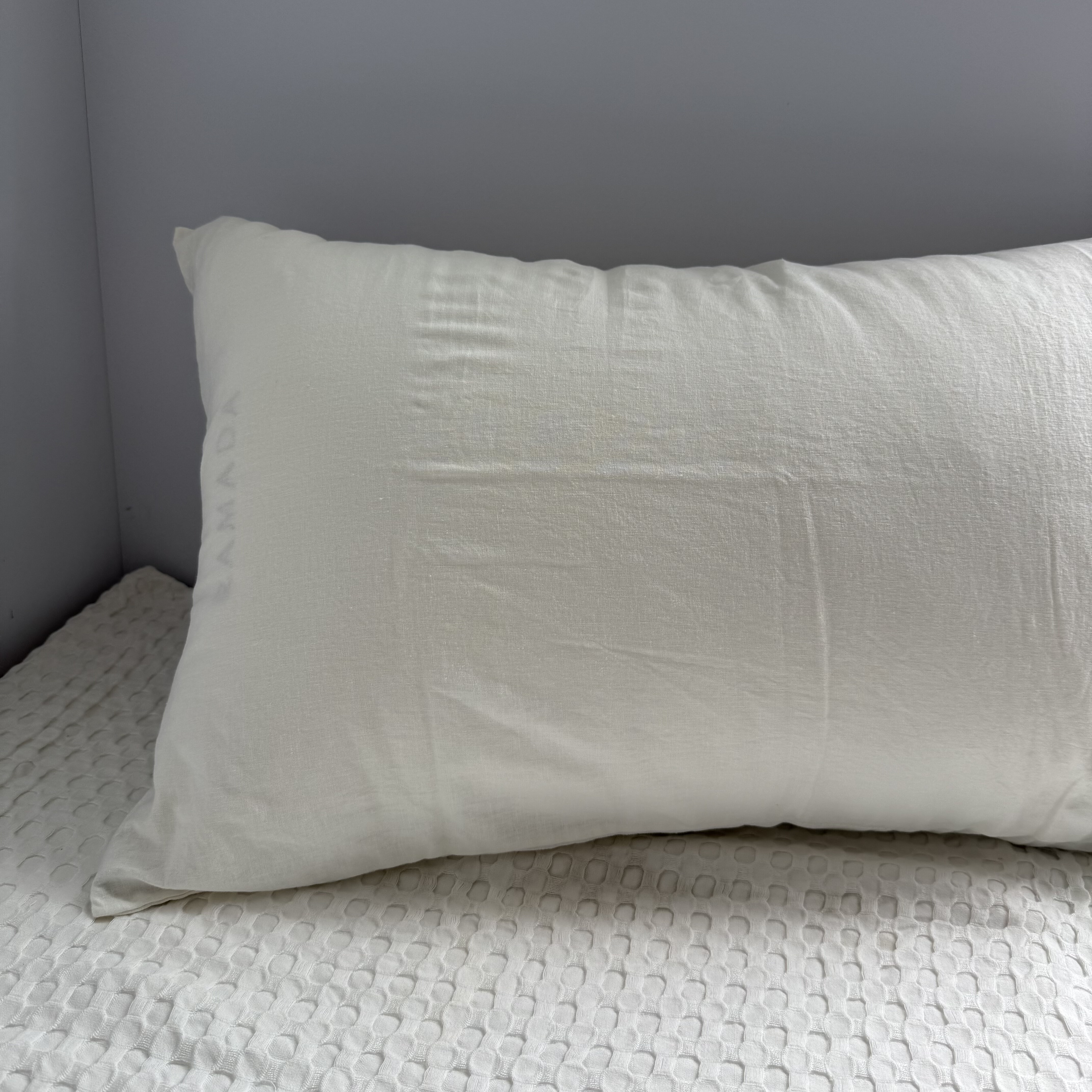 高性价比！外贸酵素水洗汉麻天然纤维透气抑菌枕头套一对装清仓