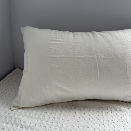 高性价比！外贸酵素水洗汉麻天然纤维透气抑菌枕头套一对装清仓