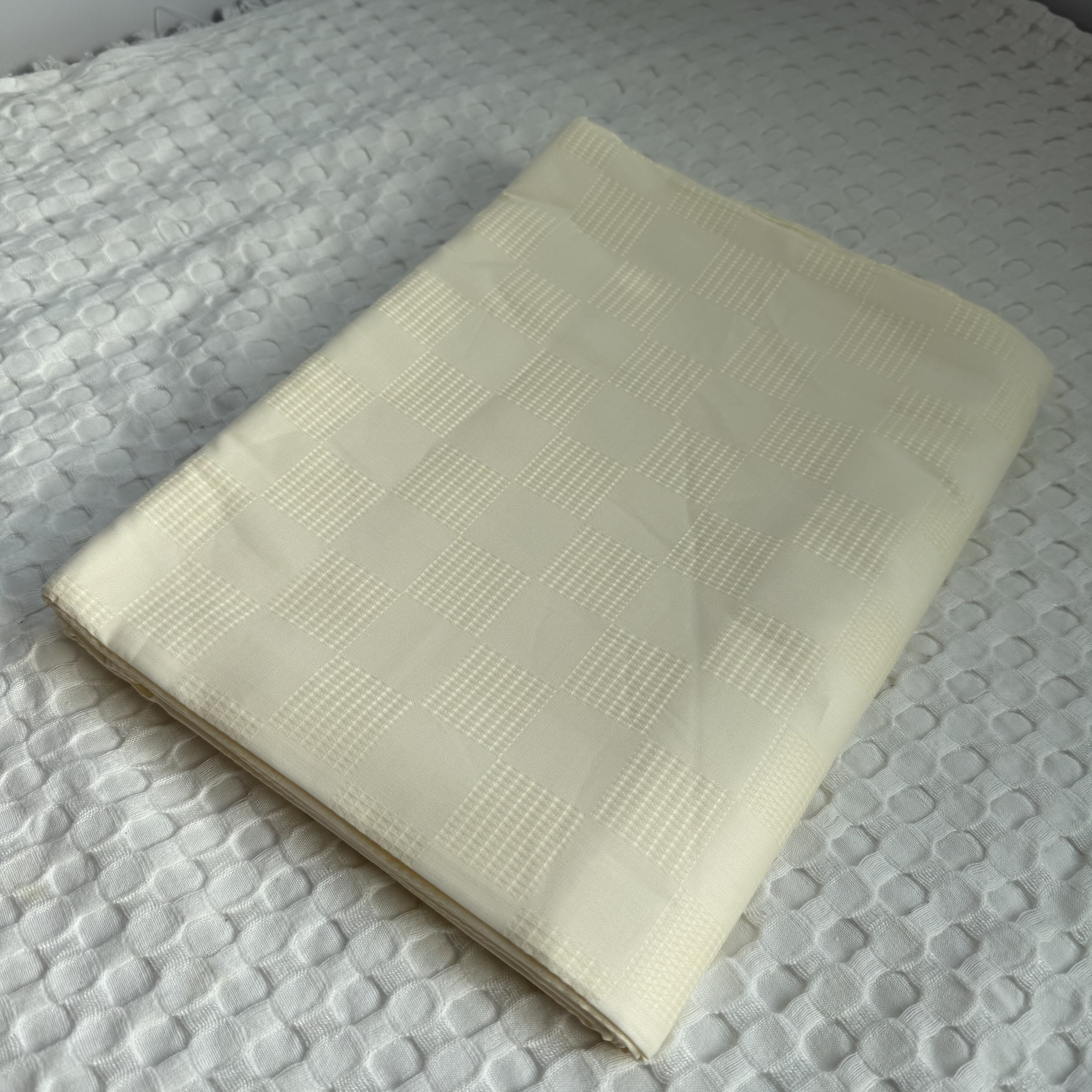 仅50条！外贸出口全棉床单单件纯棉蜂巢华夫格双人睡单清仓