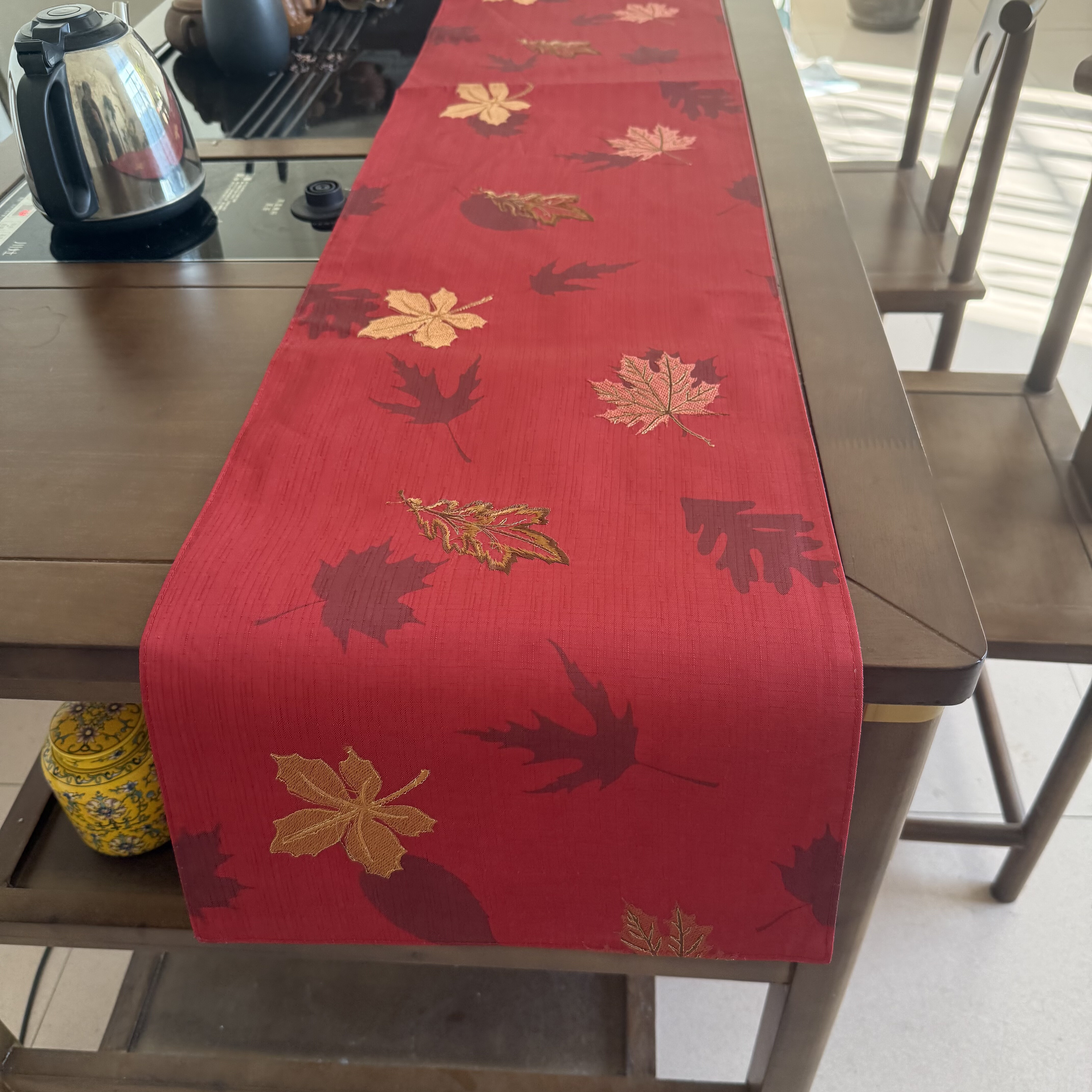 高货捡漏！外贸原单刺绣桌旗布棉麻亚麻茶台垫布鞋柜长条装饰布,居家布艺,桌旗,淘宝优惠券,粉丝福利购,淘宝优惠卷
