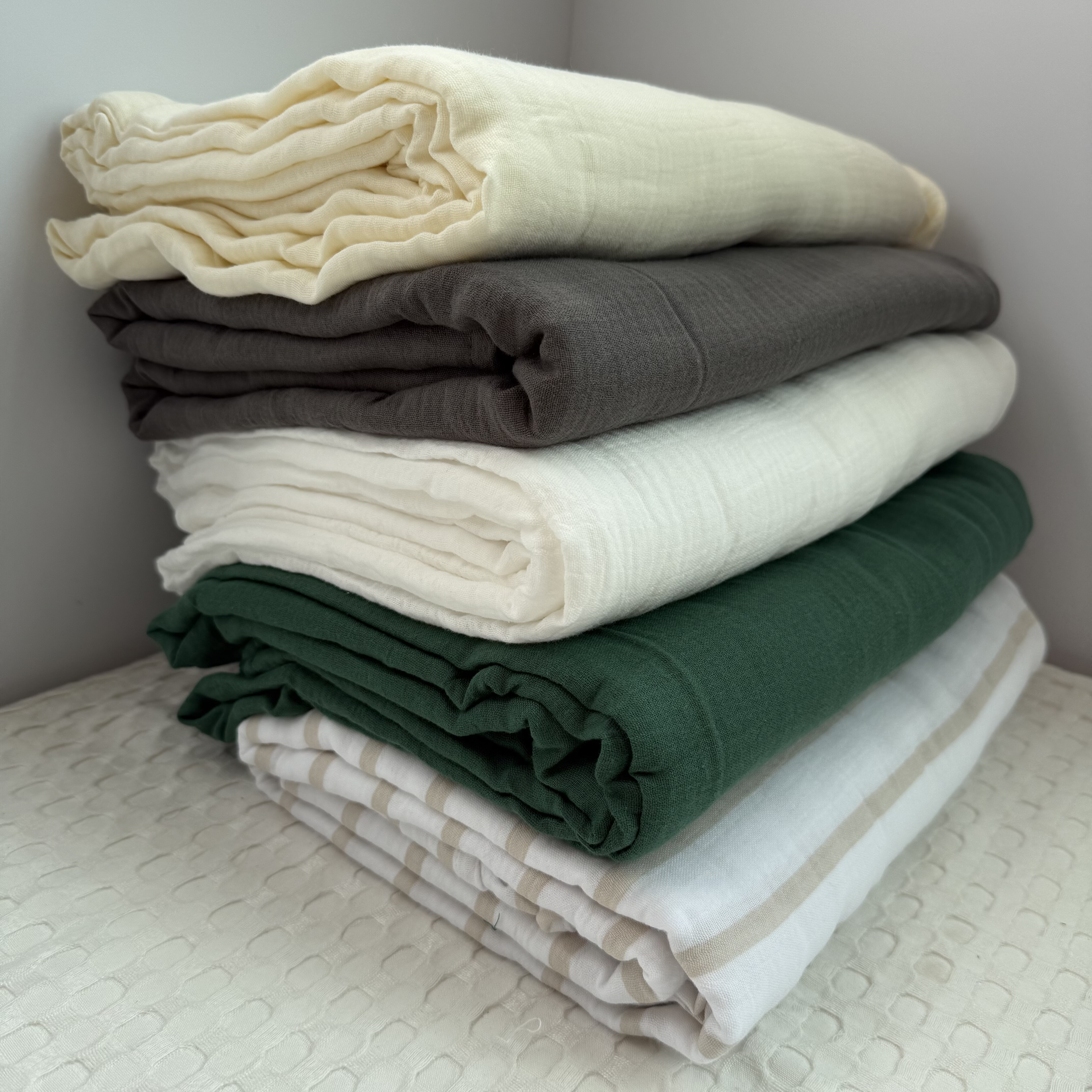 a类超柔！外贸尾单面料加工双层纱全棉床单单件纯棉双人纯色睡单