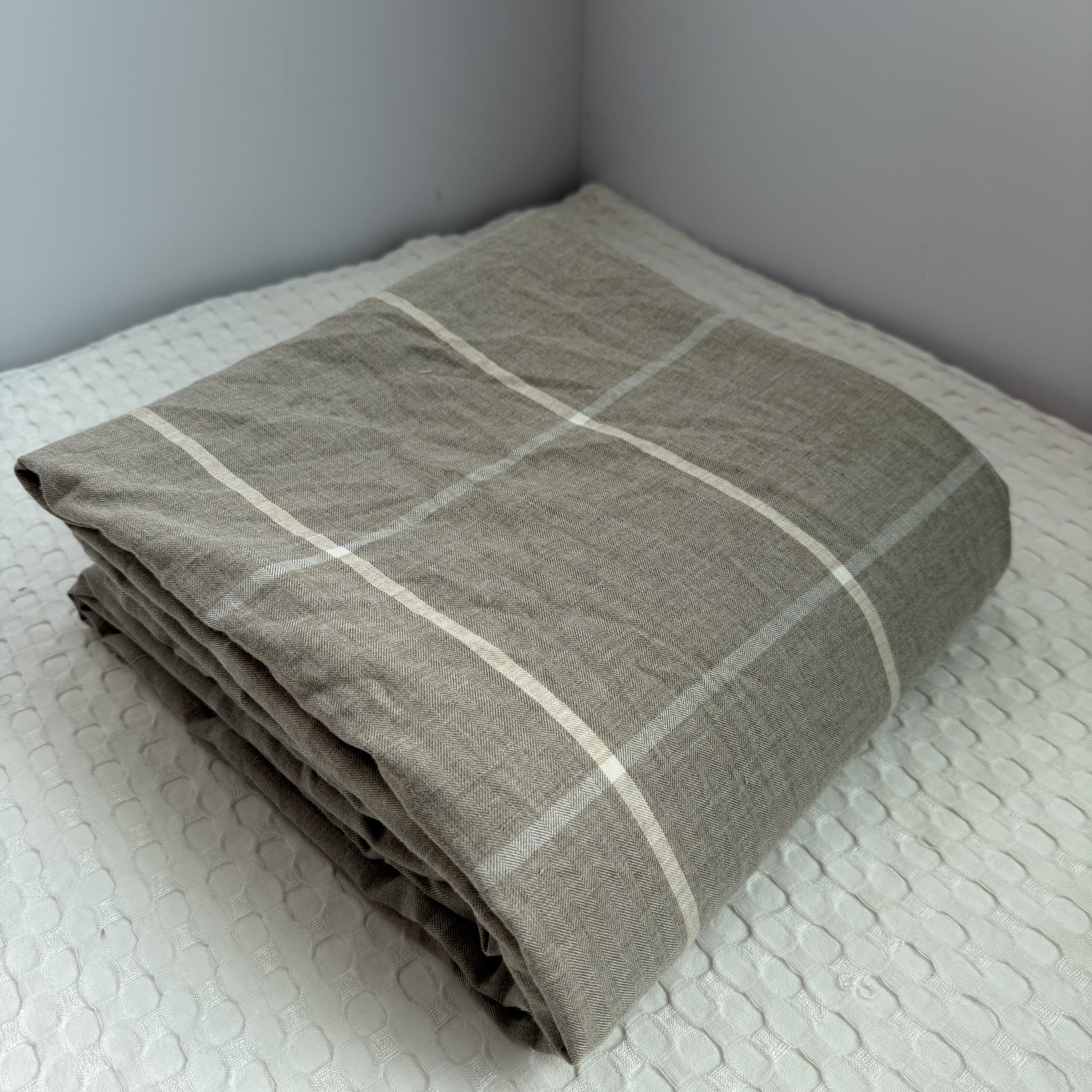 稀有！40%羊毛 60%棉外贸人字纹羊毛棉被套单件秋冬保暖双人被罩