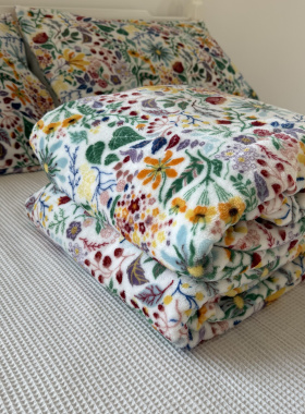 花型超美！日本尾单外贸双面法兰绒被套单件冬季加厚加绒保暖被罩