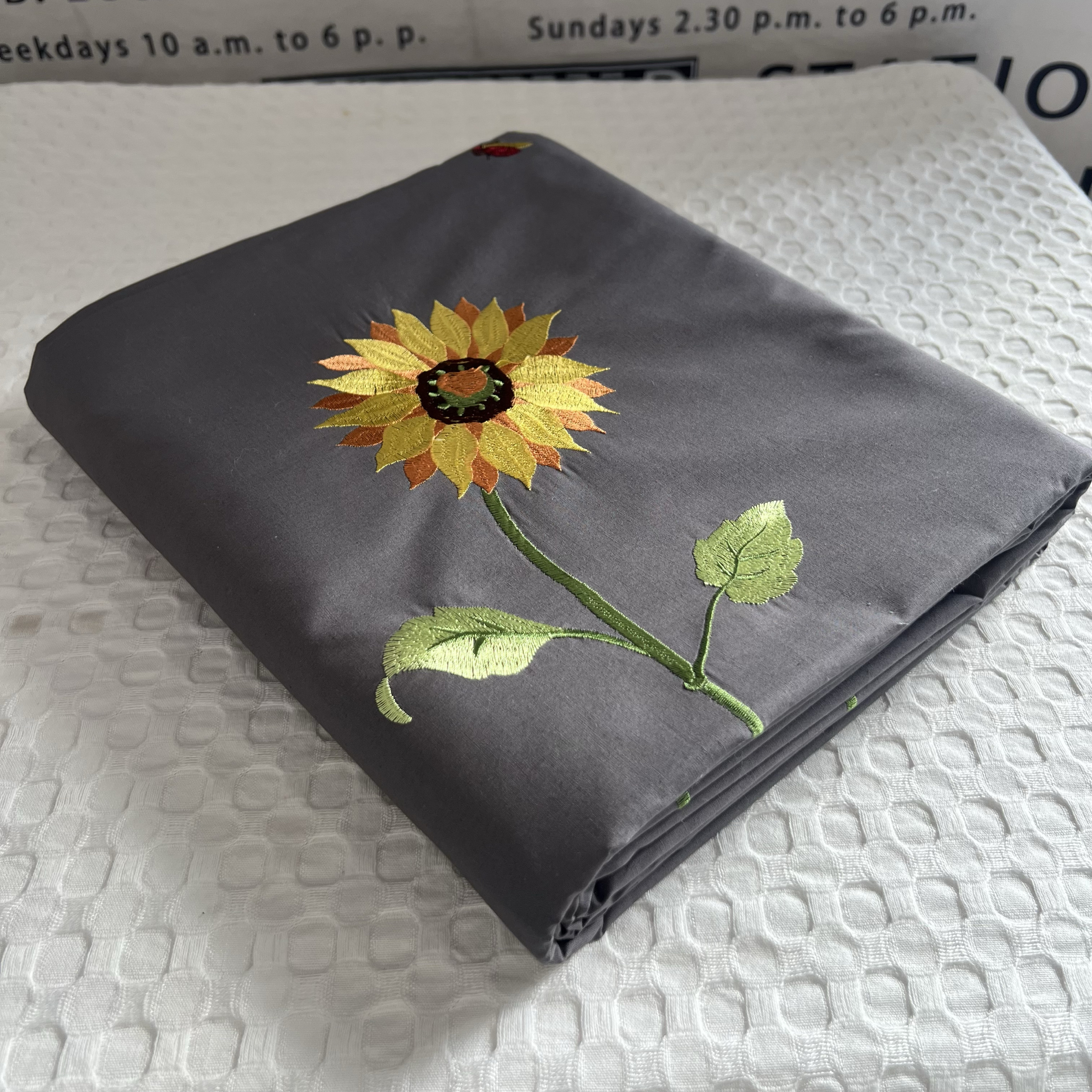 精梳高密平纹！外贸100全棉刺绣被套单件纯棉双人200x230绣花被罩