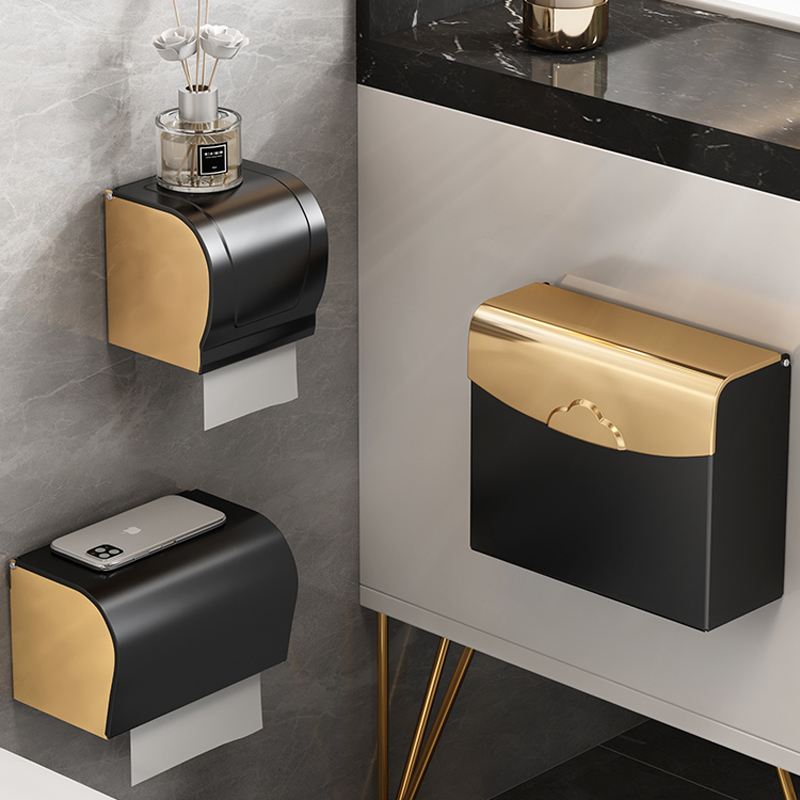 免打孔卫生间轻奢纸巾盒