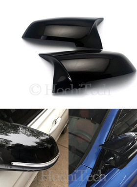 适用于宝马1234系M2 F30 F20 M改装M3亮黑后视镜壳牛角AN款罩盖