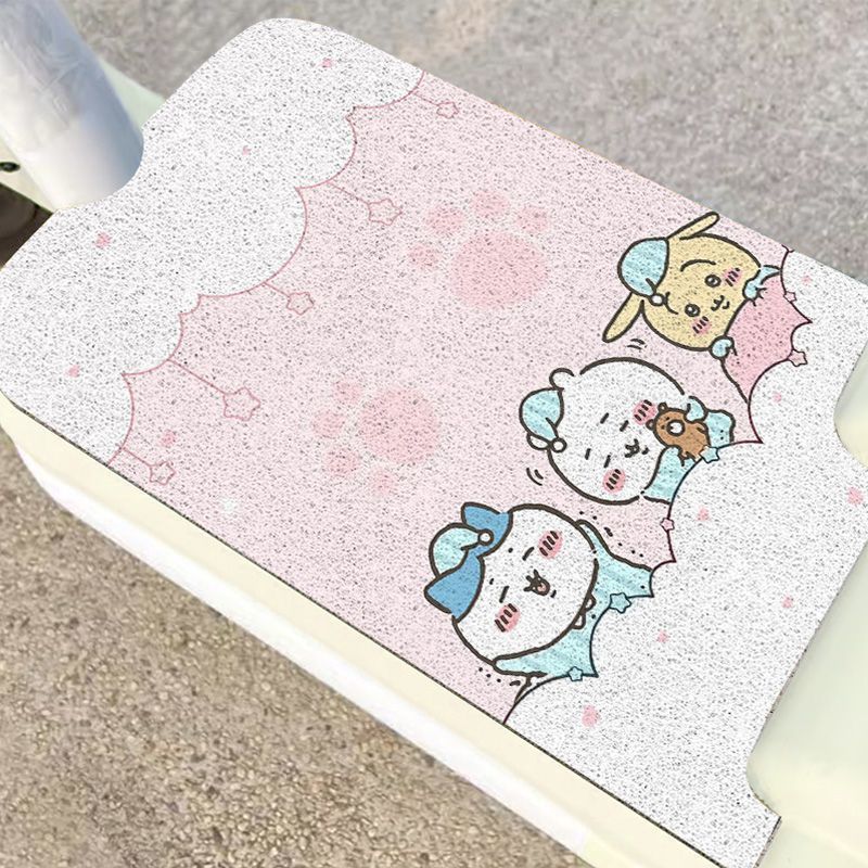 chiikawa电动车脚垫电瓶丝圈垫需