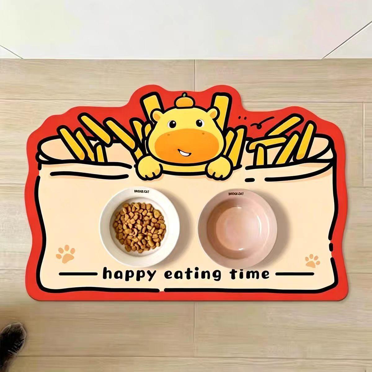 可爱宠物餐垫防水PVC餐垫猫咪狗