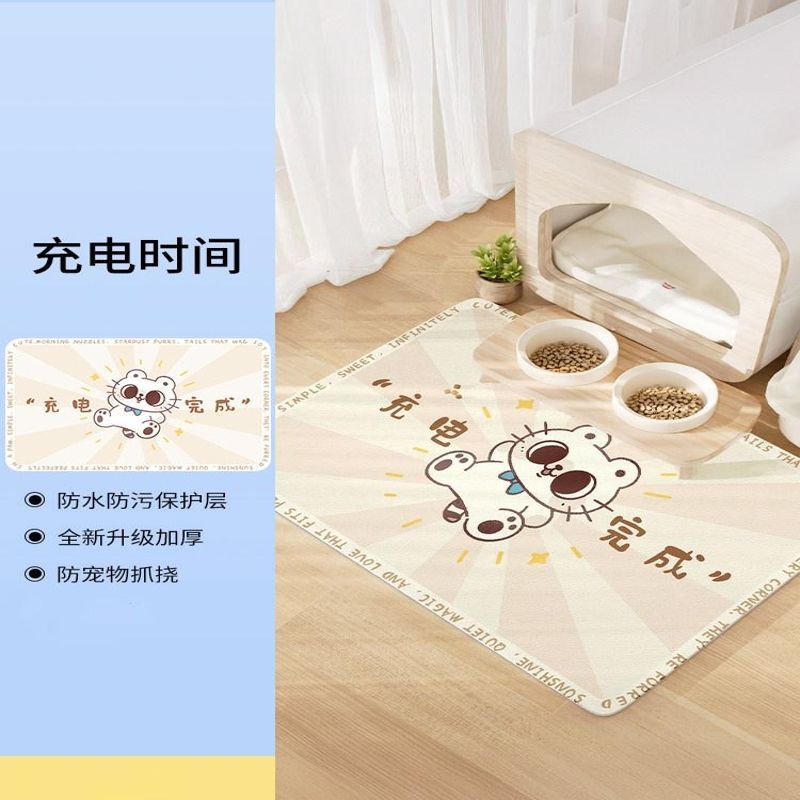 卡通可爱小动物宠物餐垫防水防滑