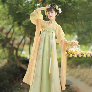 青衫司羽【芙蓉】唐制汉服女2024新款一片式齐胸破裙复原款春夏款