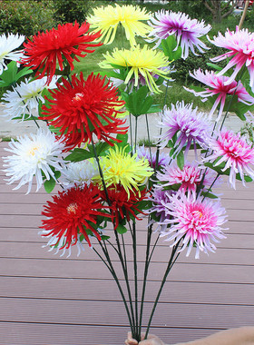 高枝1米5头菊花束清明节扫墓上坟