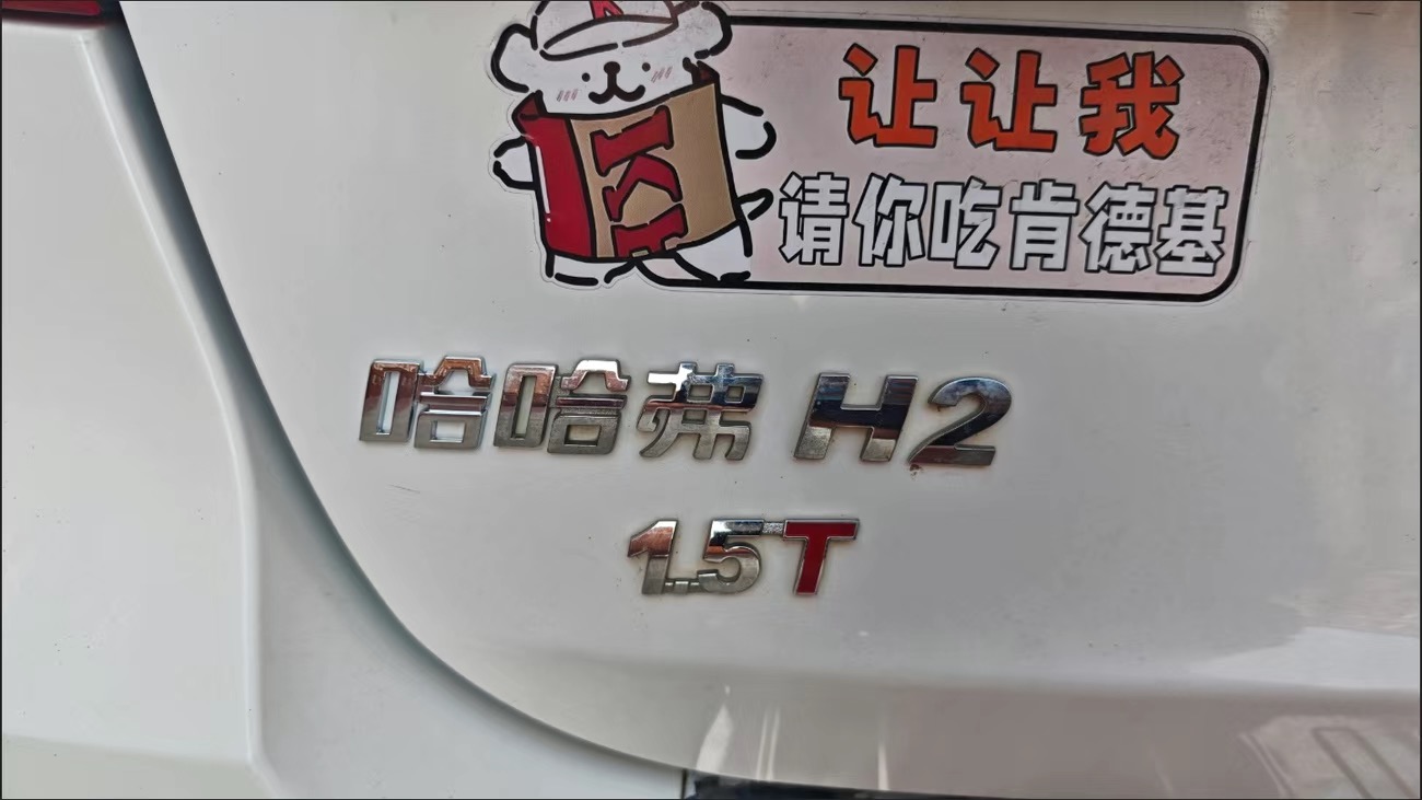 适用于哈弗H6H9F5大狗汽车哈哈哈哈搞笑创意3D立体个性车尾标贴