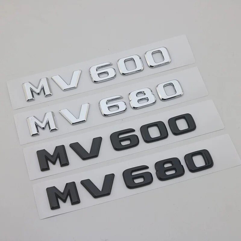 奔驰迈莎锐V级MV600 MV680改装车标字标后尾标装饰车贴黑化图片