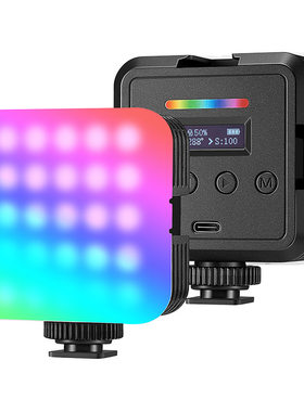 纽尔 RGB62 /61全彩色补光灯摄影手持迷你口袋灯拍摄视频直播vlog