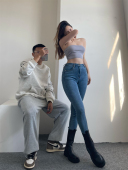 女小脚显瘦高腰铅笔长裤 百搭紧身提臀牛仔裤 春夏 超辣新款 复活款