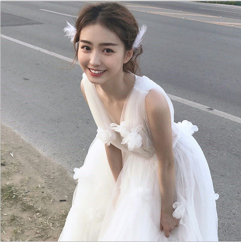 轻婚纱礼服2018新款新娘结婚梦幻简约显瘦森系韩版超仙公主拖尾女|ruв категории Женская одежда, Cвадебные платья, свадебное платье - от Buy2taobao.com для оказания профессиональной услуги покупки агента Taobao