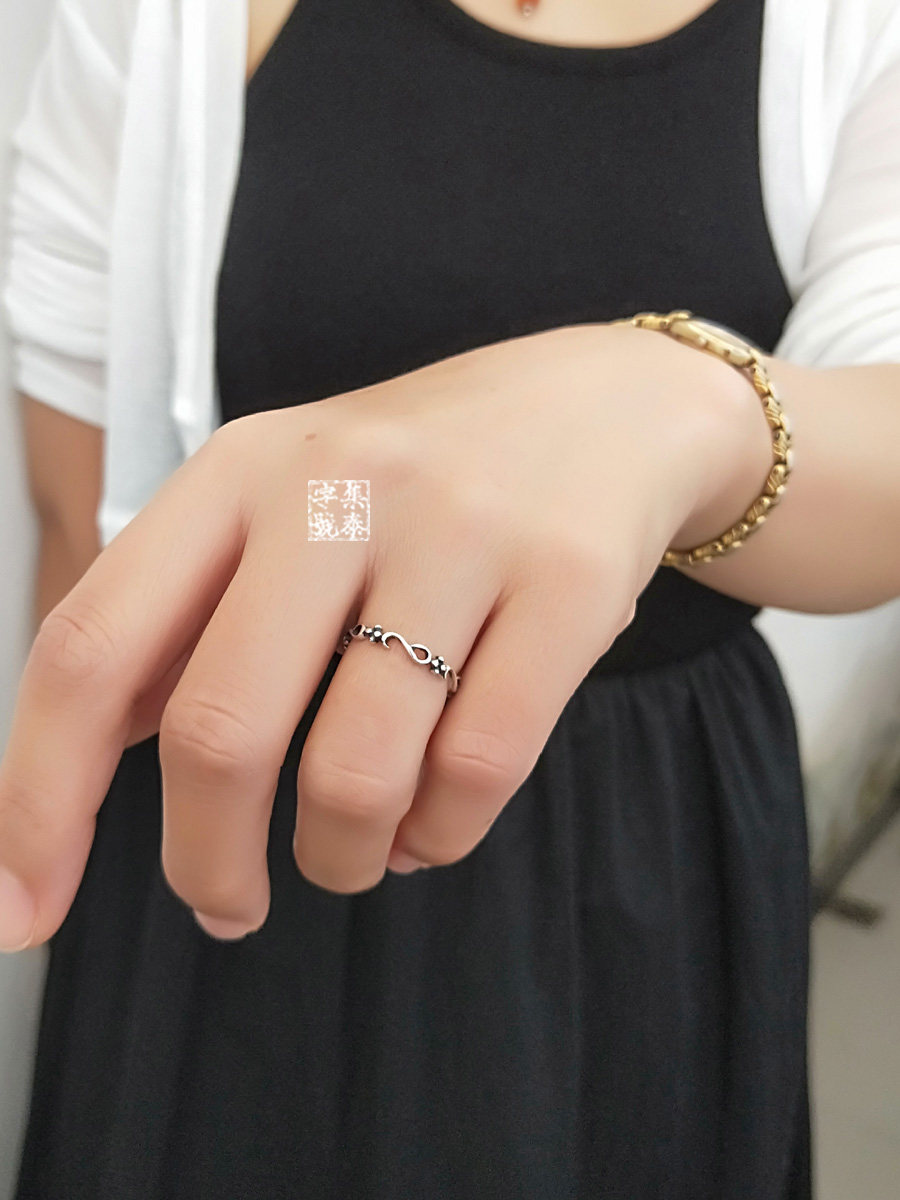 [JITAI] TRENDY FASHION BONE RING WOMENS JOINT S  KOREAN VERSION OF THE FLOWER HEROINE THE SAME GIRLFRIEND SIMPLE FOREST SYSTEM
