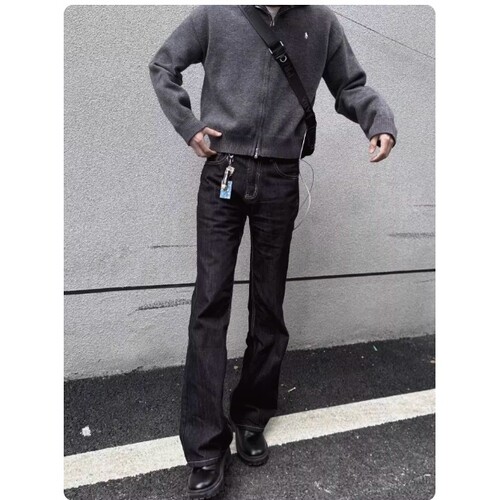 原牛微喇叭cleanfit风格牛仔水洗