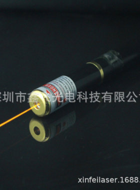 齐影黄色单点激光手电/589nm黄光激光沙盘教学指星笔镭射灯