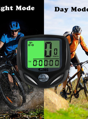 SUNDING顺东546C 自行车码表 里程表 运动计时表 电子秒表 英文