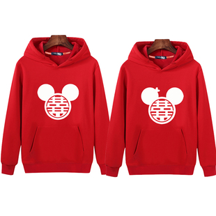 新年订婚宴情侣卫衣服2025新款男女新春本命年结婚照高级感秋冬款