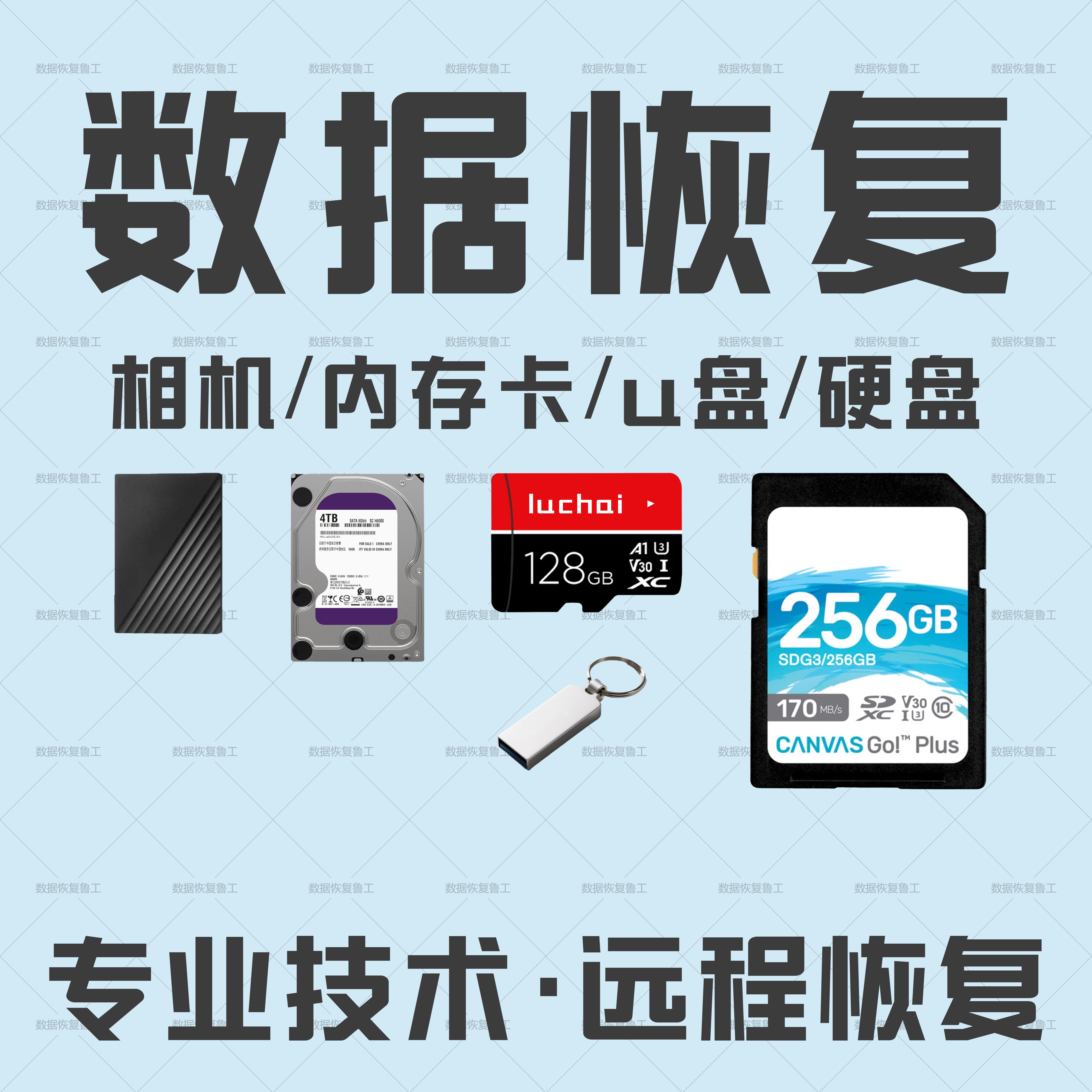 电脑数据恢复相机u盘硬盘内存卡sd卡照片视频文档误删格式化恢复