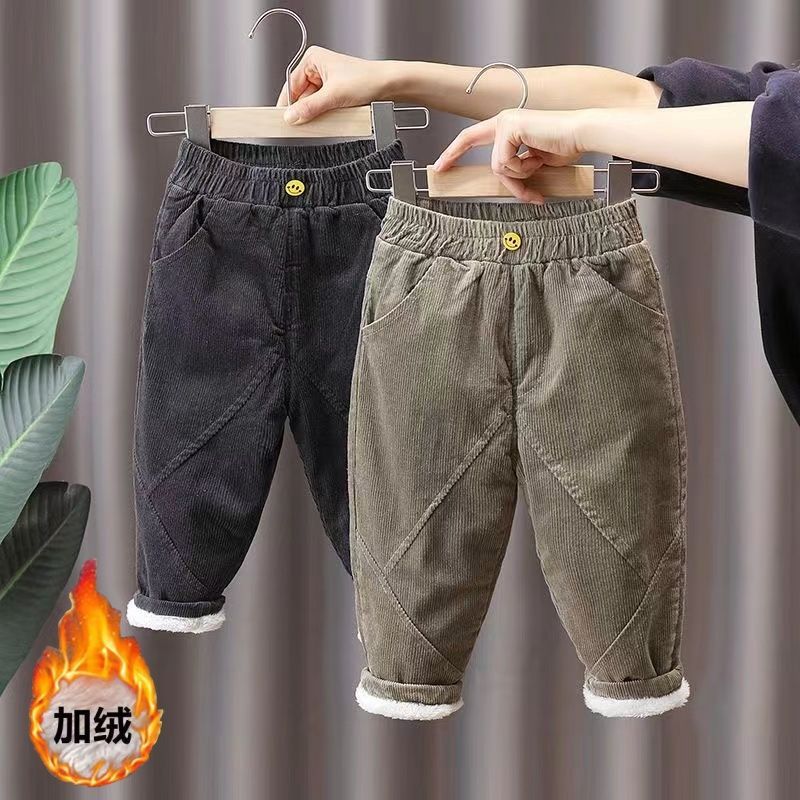 男童棉裤冬季夹棉加绒加