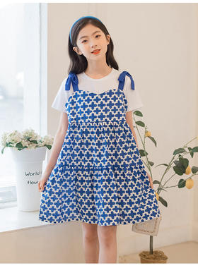 女童夏季连衣裙全棉短袖T