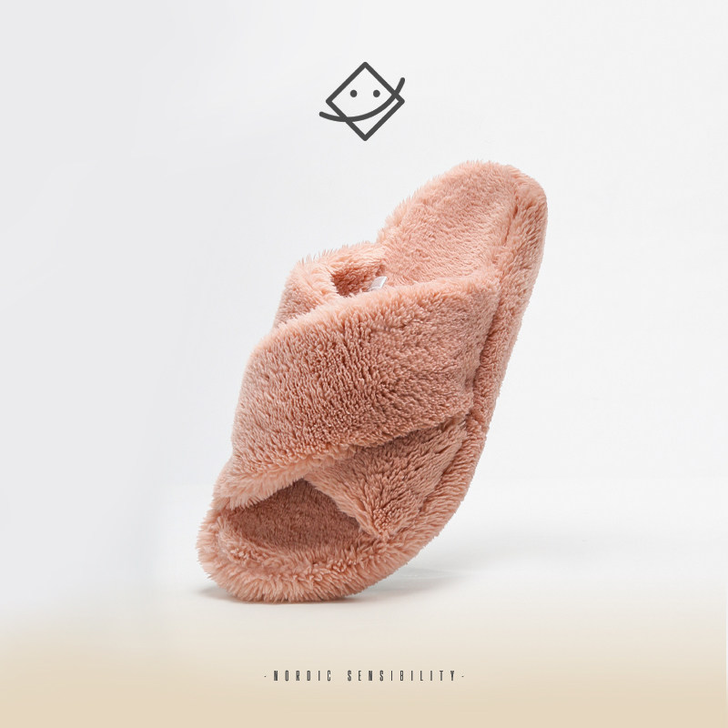 微瑕EVA不沾灰时尚毛绒交叉帮盆底防滑静音拖鞋室内保暖棉鞋女,居家布艺,居家棉拖/棉鞋,淘宝优惠券,粉丝福利购,淘宝优惠卷