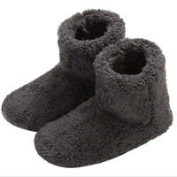 Japanese high-top cotton slippers, women's autumn and winter waterproof bags and plush warm indoor boots, silent home machine wash anti-slip thumbnail 4