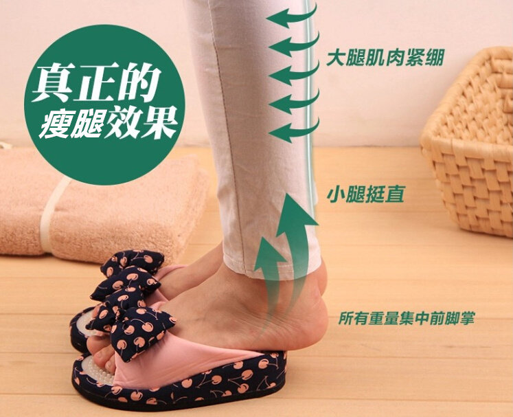 特价半脚美身体美腿瘦产后负跟穴位按摩拖鞋提臀家居半掌凉鞋女夏