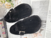 钊钊家 水貂尾博肯全包毛毛鞋