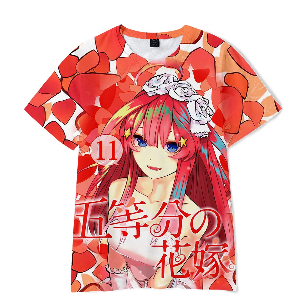 五等分的花嫁周边五等分新娘二次元动漫短袖T恤衣服宅