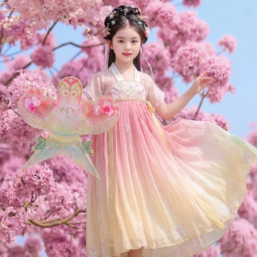 女童汉服夏季连衣裙超仙齐胸襦裙