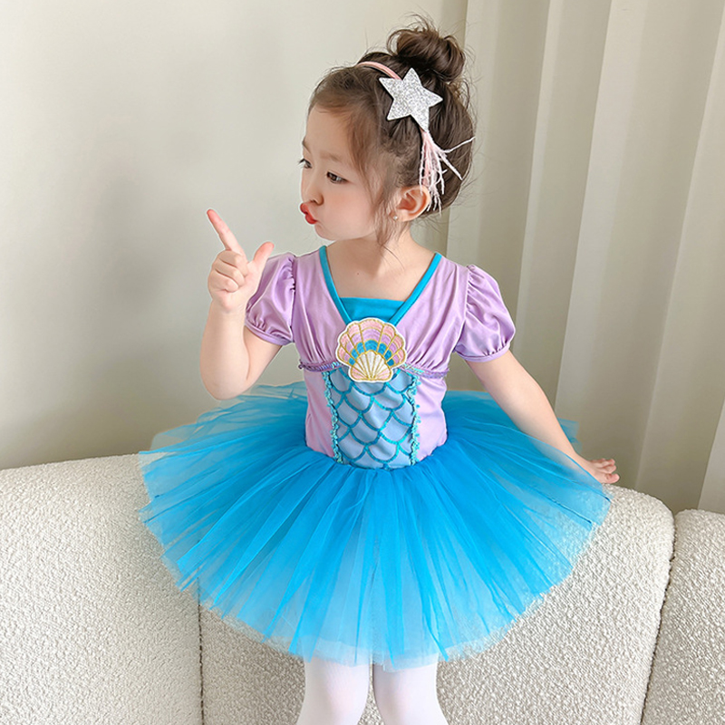 女童连衣裙夏季短袖芭蕾舞公主裙