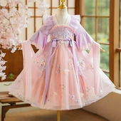 小女孩夏装 女童汉服夏季 中国风唐装 公主裙2026新款 连衣裙 儿童古装